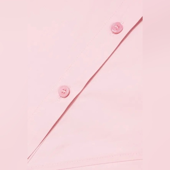 Nina Ricci Open Back Cotton Silk Blend Poplin Midi Shirt Dress In Pink 36 $1,790 - Picture 4 of 16